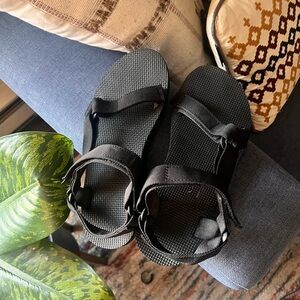 Teva Black Adjustable Sandals